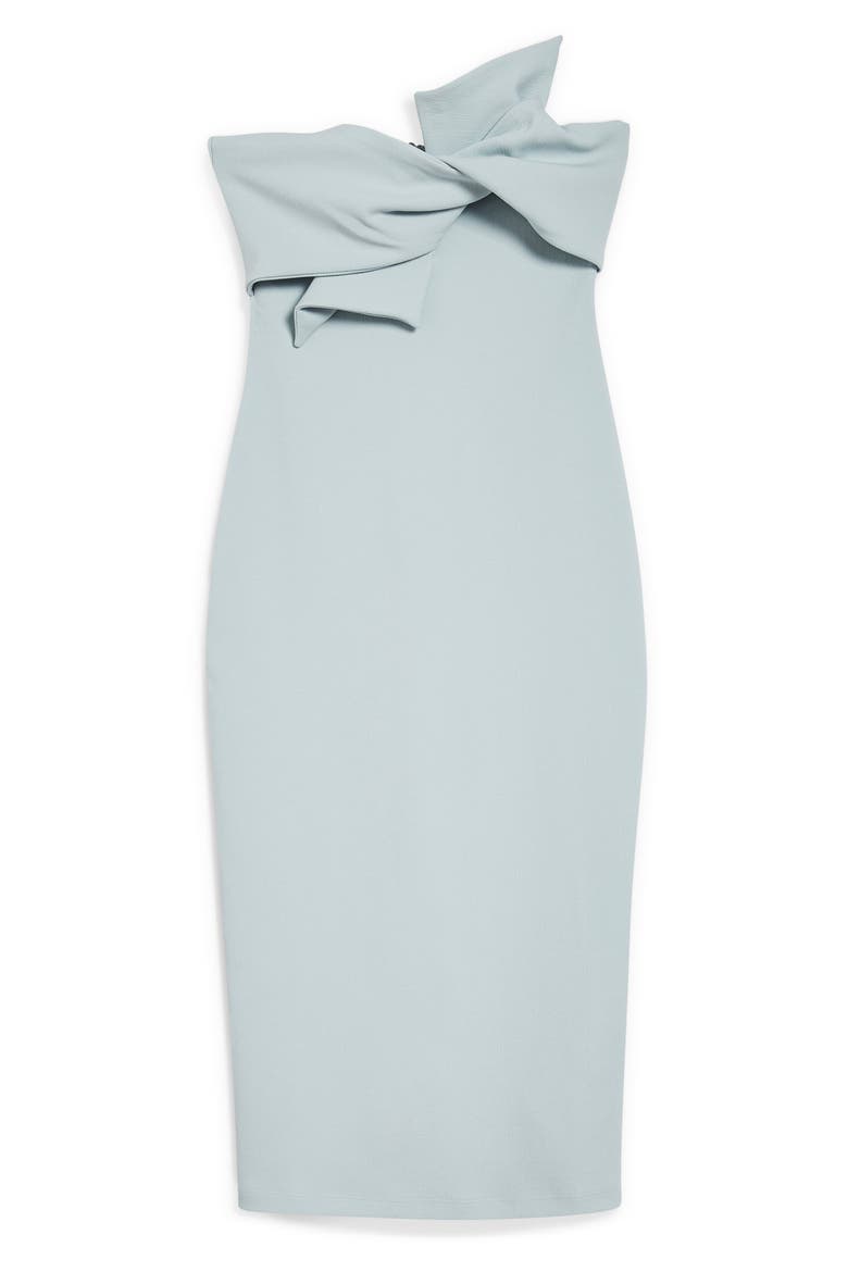 Bow Twist Textured Midi Dress, Alternate, color, LIGHT BLUE