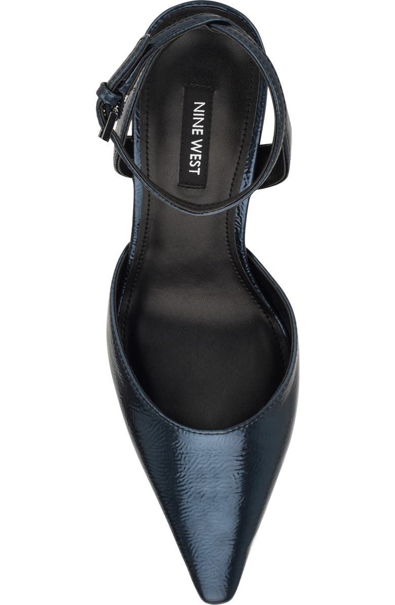 Nine West Kellie Ankle Strap Pointed Toe Pump, Alternate, color, Teal