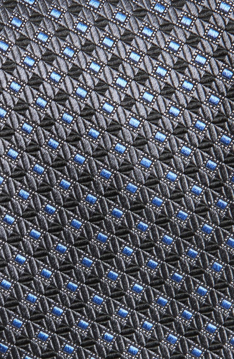 Nordstrom Geometric Silk Tie, Alternate, color, Black