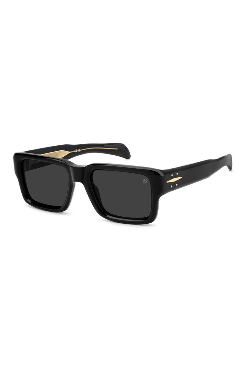 53mm Rectangular Sunglasses, Alternate, color, BLACK/ GREY