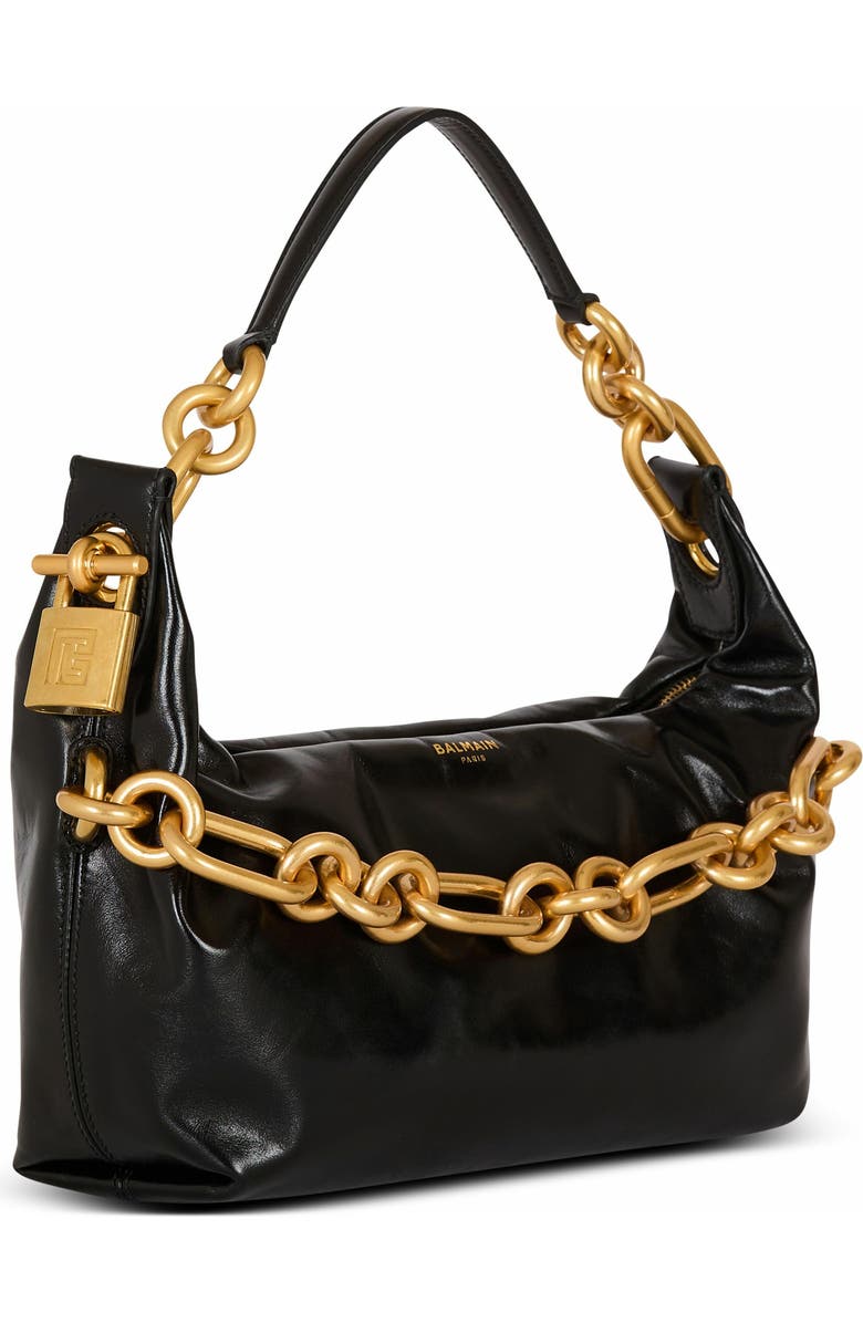 Balmain Sync Medium Bag In Calfskin Leather, Alternate, color,