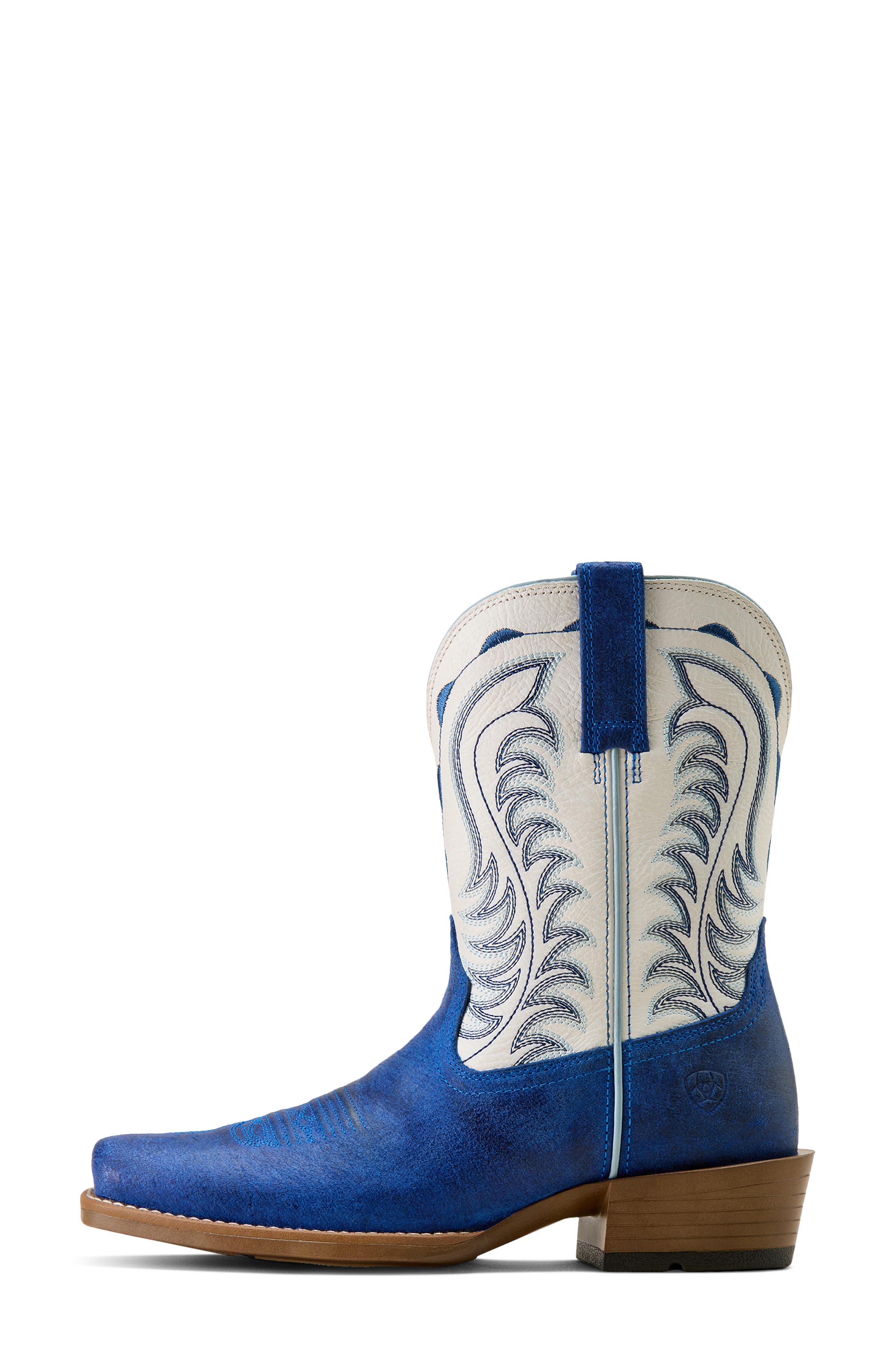 Ariat Salina Narrow Cutter Toe Western Boot, Alternate, color, Blueberry