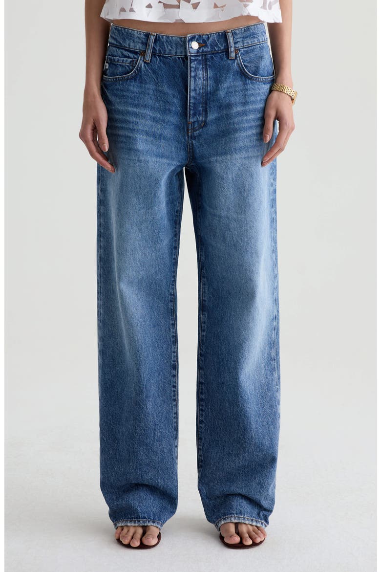 Billie High Waist Straight Leg Jeans, Main, color, AMERICAN RIVIERA