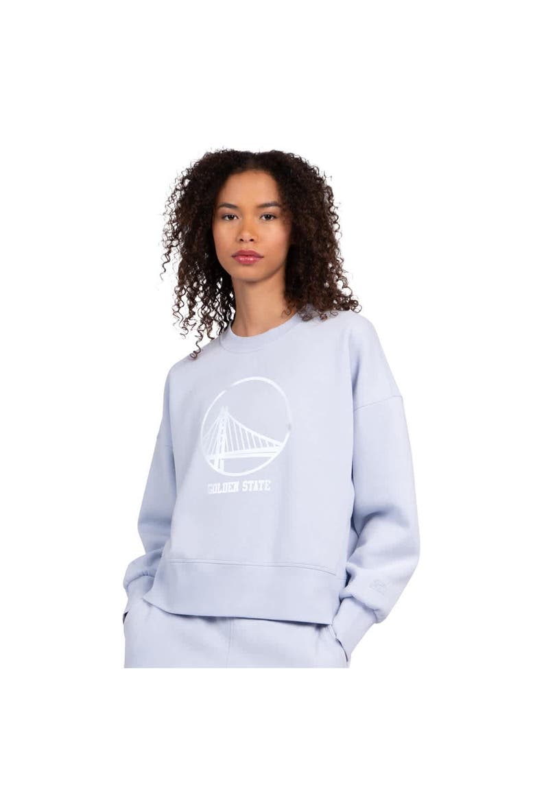 Women's Starter  Light Blue Golden State Warriors Pastel Boxy Sweatshirt, Main, color, Light Blue