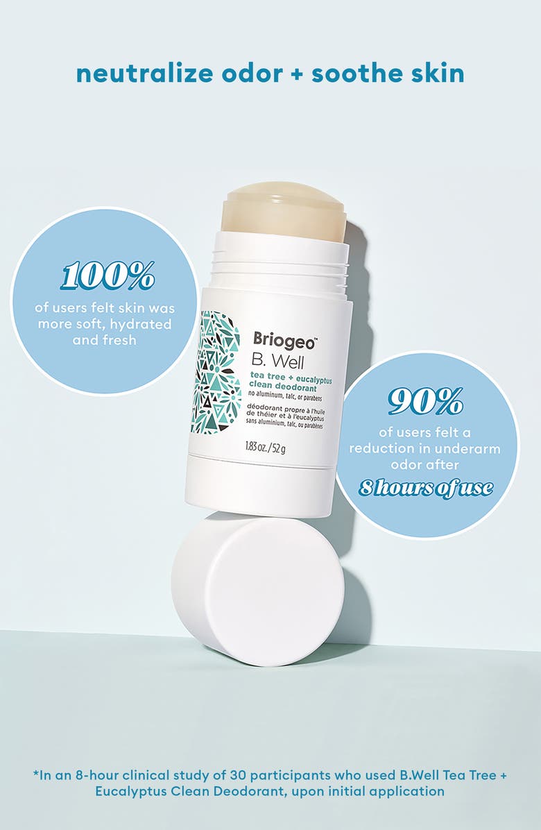 Briogeo B. Well Tea Tree + Eucalyptus Clean Deodorant, Alternate, color, 