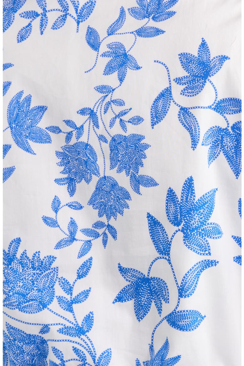 Nesta Godet Dress, Alternate, color, BLUE-WHITE