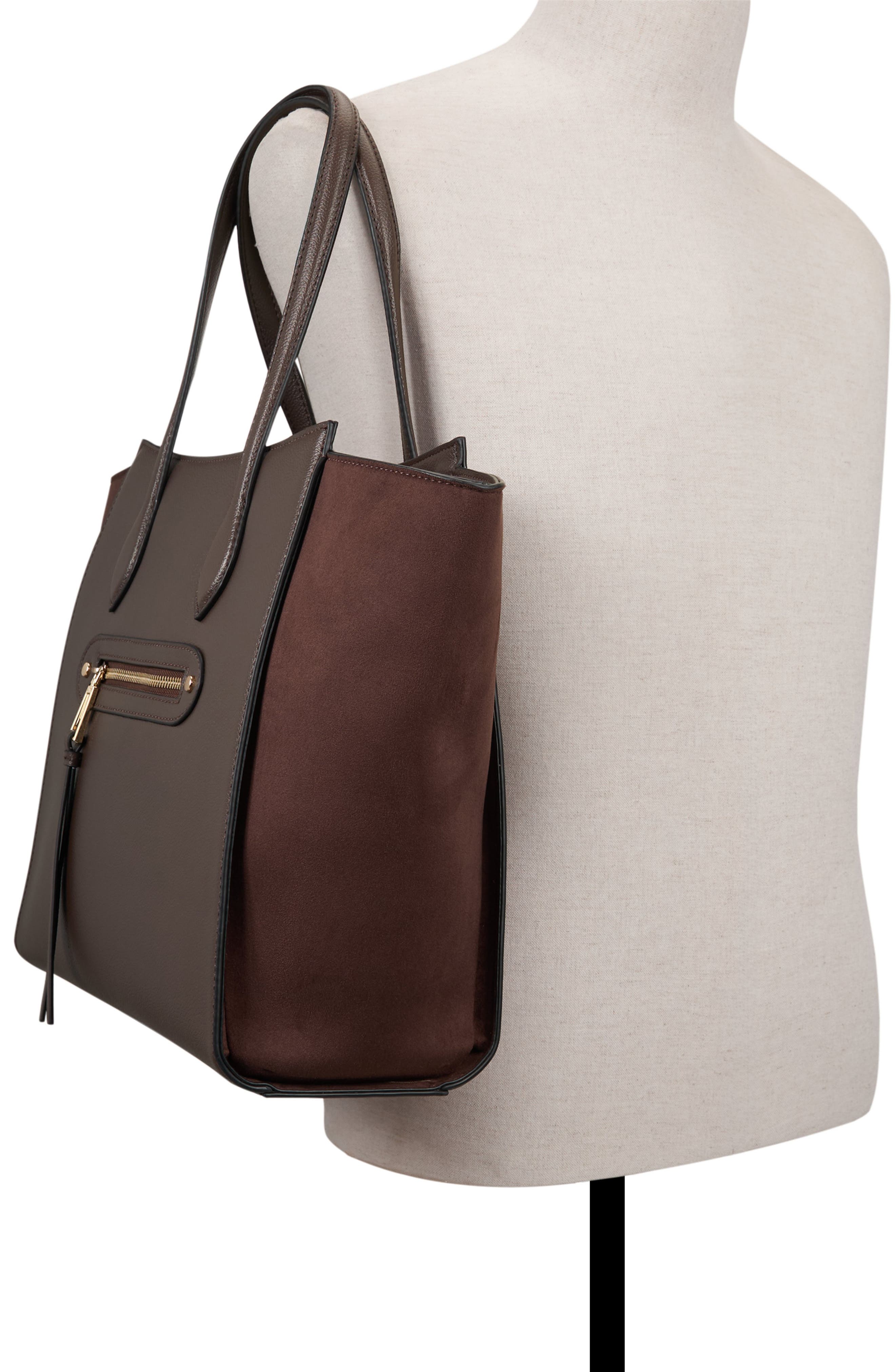 Leahanne Faux Leather Tote, Alternate, color, OTHER BROWN