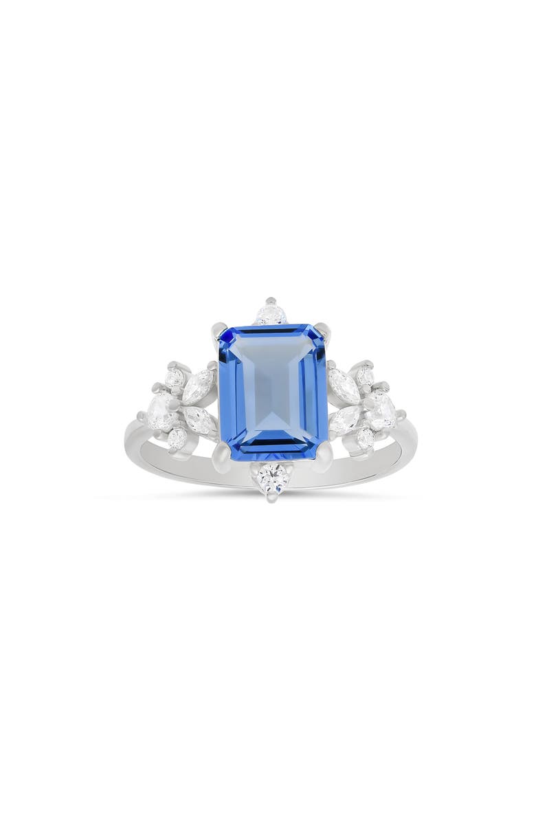 Queen Jewels Emerald Cut Cubic Zirconia Ring, Main, color, 