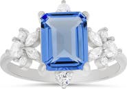 Queen Jewels Emerald Cut Cubic Zirconia Ring