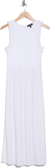 Mixed Sleeveless Midi Dress