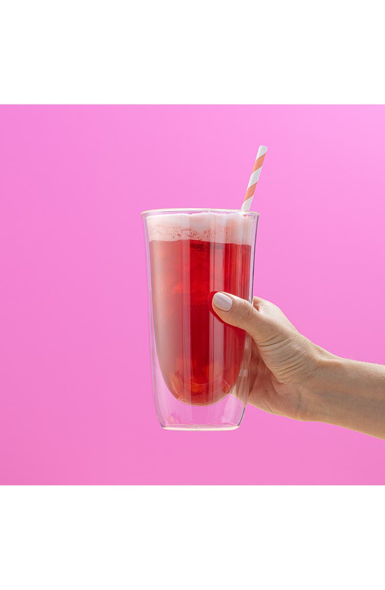 JoyJolt Set of 2 Spike Beverage Glasses, Alternate, color, Clear