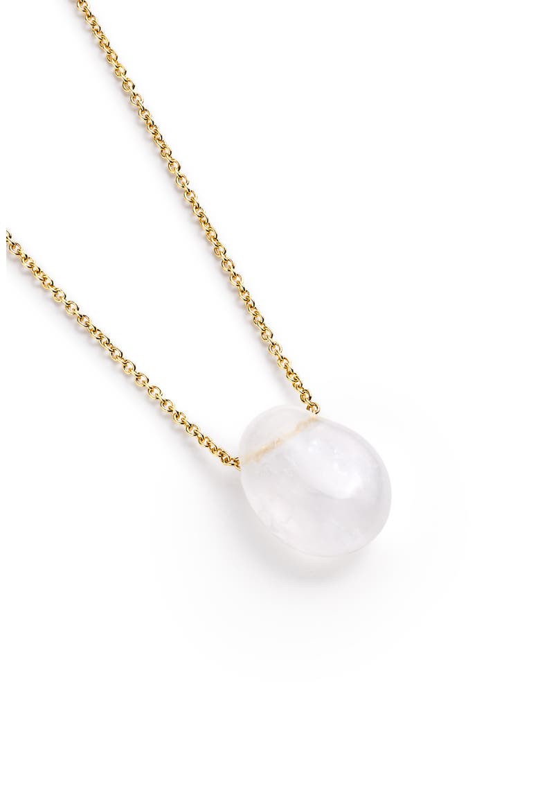 Pebble Mini Pendant Necklace, Alternate, color, GOLD / CLEAR