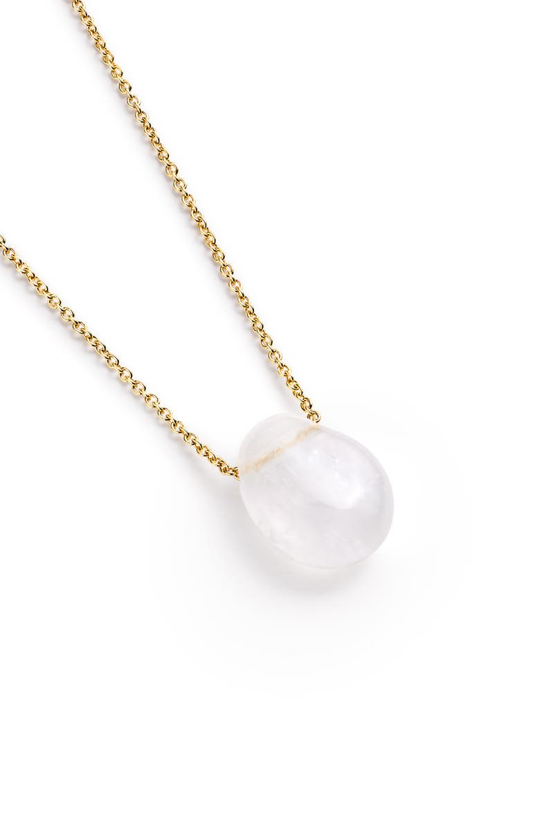 Ana Luisa Pebble Mini Pendant Necklace, Alternate, color, Gold / Clear