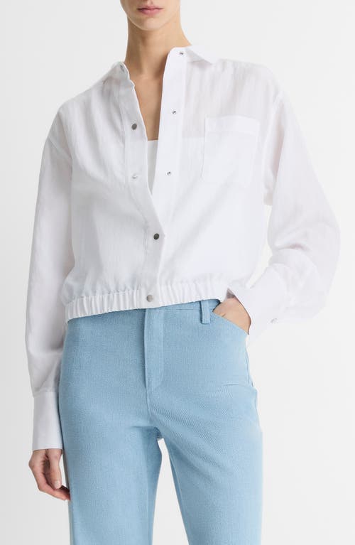Vince Summer Shirt Jacket In Optic White In Optic White