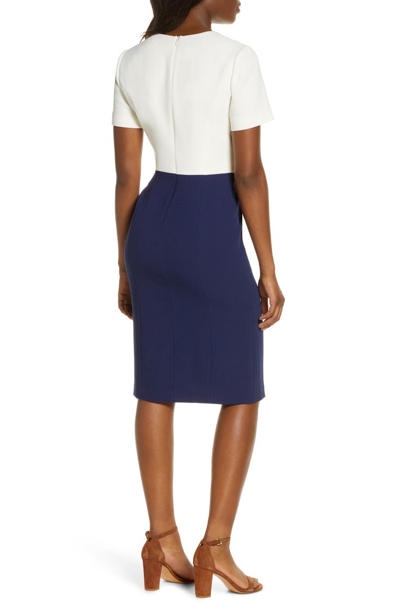 Harper Rose Ella Colorblock Crepe Sheath Dress, Alternate, color,