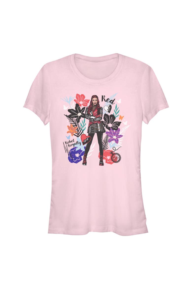 Junior's Rebel Royalty Portrait T-Shirt, Main, color, Light Pink