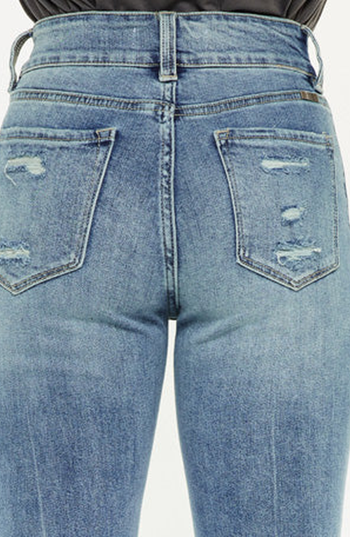 Kancan Carson High Rise Cigarette Leg Jeans In Blue
