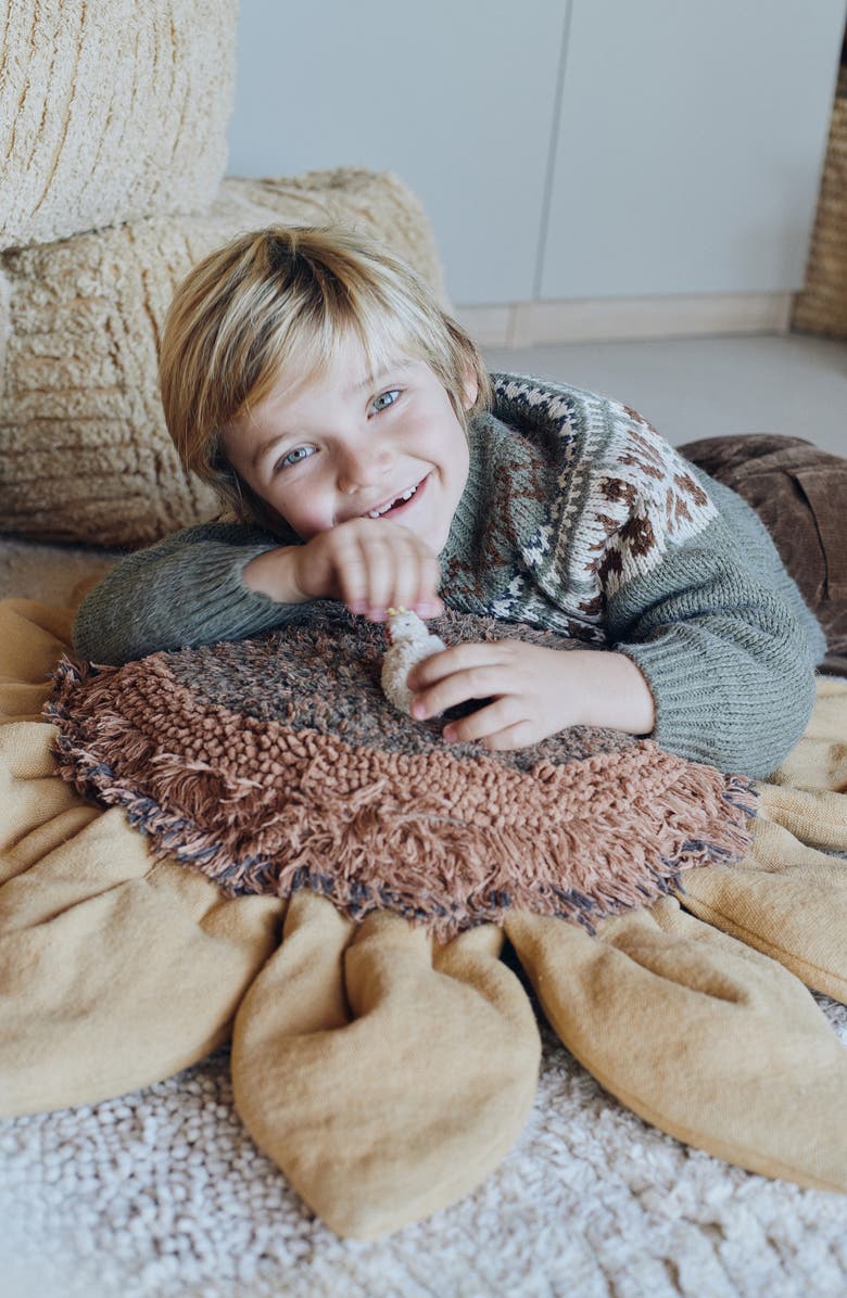 Lorena Canals Sunflower Cushion, Alternate, color, Chestnut