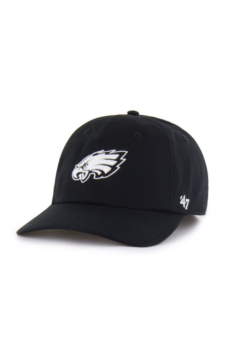 '47 Men's '47  Black Philadelphia Eagles Foundational Franchise Fitted Hat, Main, color, Black