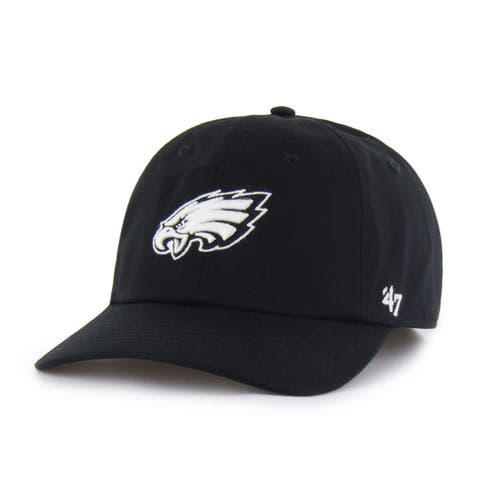 Men's '47  Black Philadelphia Eagles Foundational Franchise Fitted Hat