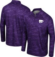 COLOSSEUM Men's Colosseum Purple Kansas State Wildcats Carson Raglan Quarter-Zip Jacket
