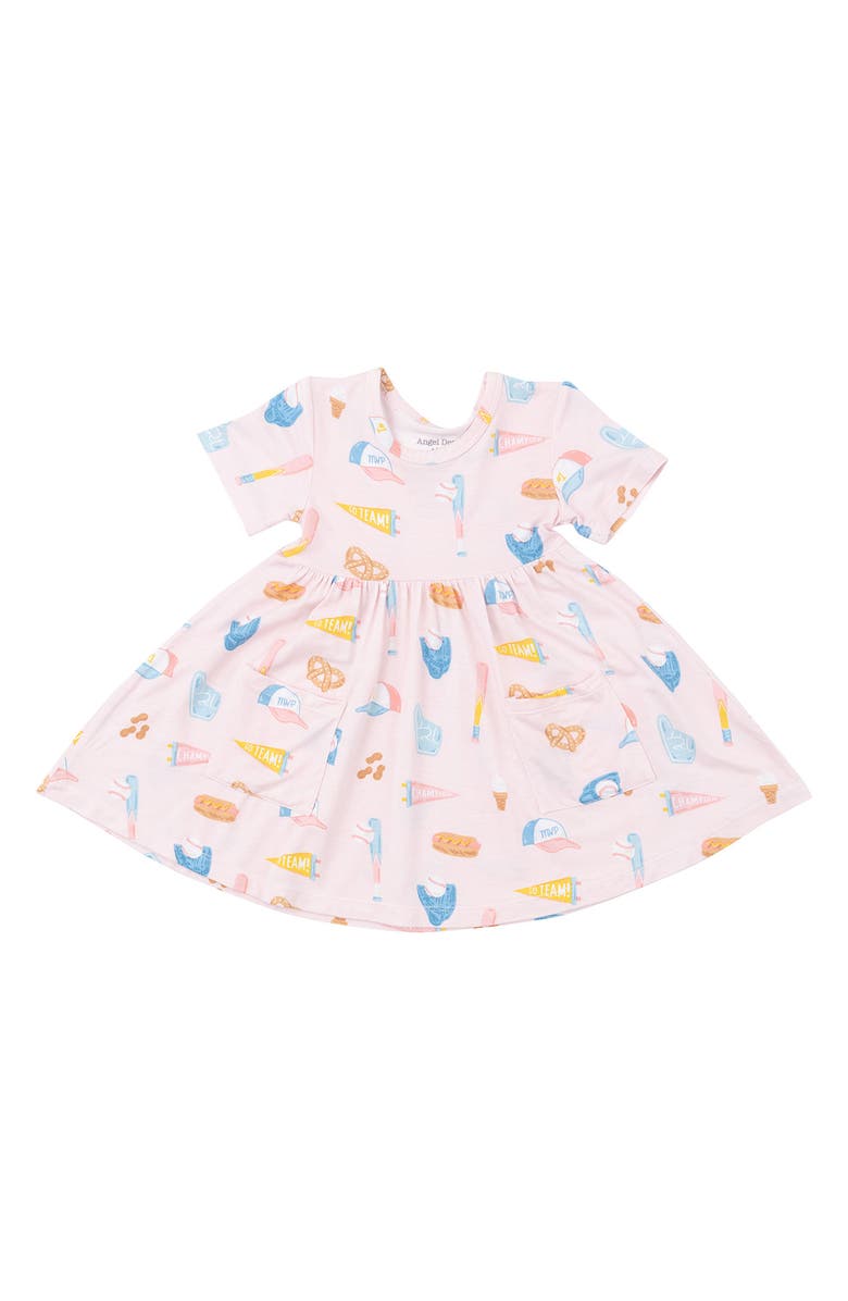 Angel Dear Softball Short Sleeve Dress, Main, color, 