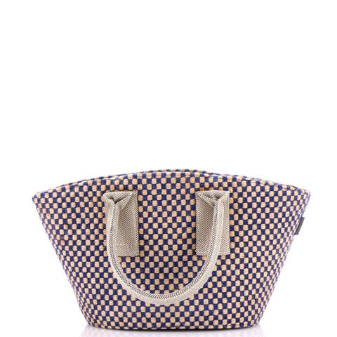 Basket Weave Tote Woven Jute Pm