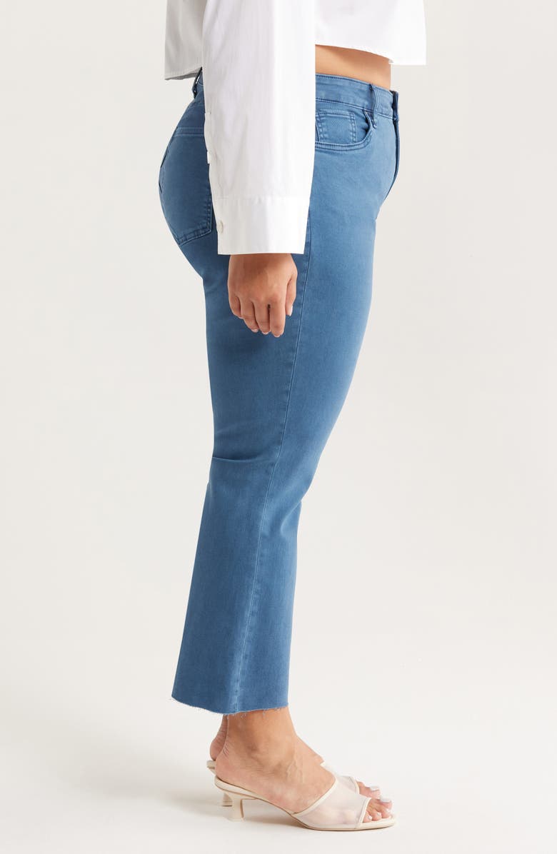 KUT from the Kloth Kelsey Raw Hem High Waist Ankle Flare Jeans, Alternate, color, Ocean Blue Jm