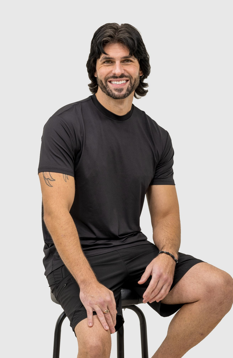 EPIC FITS Active Tech 3-Pack Crew Neck T-Shirts, Alternate, color, Black, White, Slate Blue