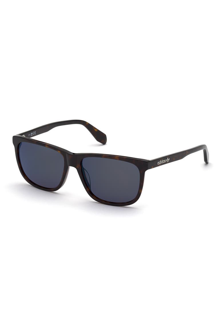 58MM Navigator Sunglasses, Alternate, color, DARK HAVANA / GREEN MIRROR