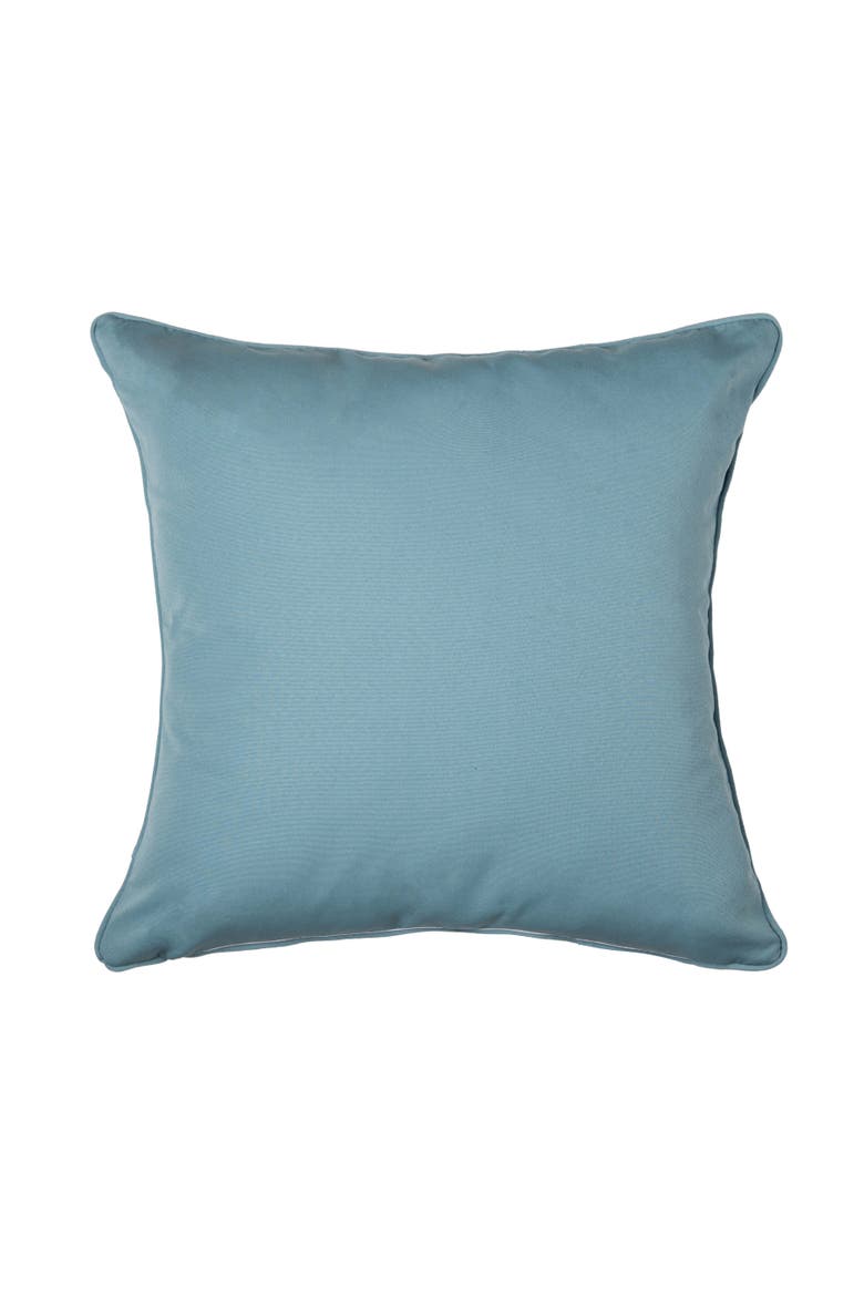 Blue Claw and Rope Crab Coastal Nautical Embroidered Throw Pillow, 20" x 20", Alternate, color, Blue