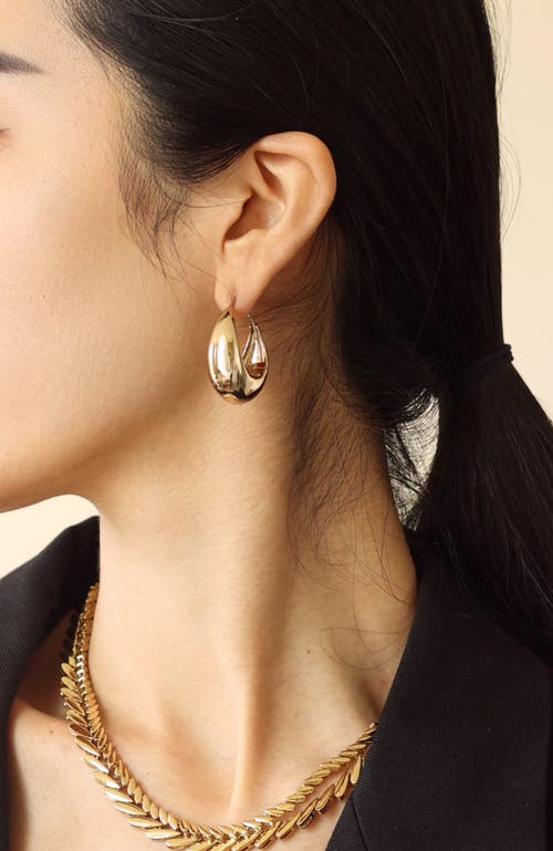 Rc Retro Chic Drop Hoop Earrings In Gold