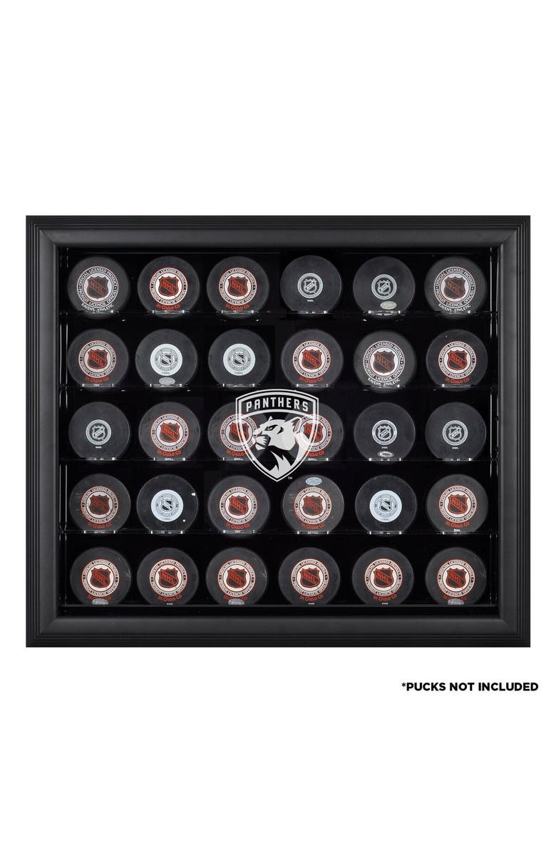 FANATICS AUTHENTIC Florida Panthers 30-Puck Black Display Case, Main, color, 