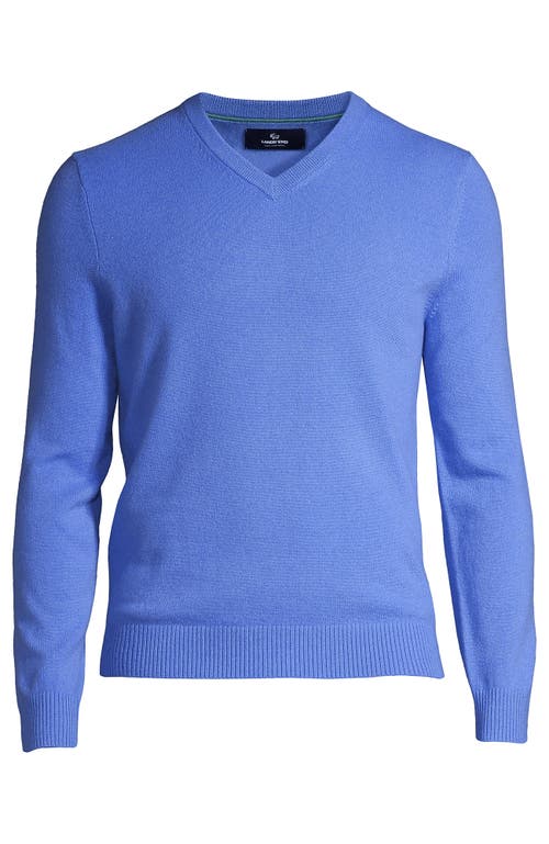 LANDS' END LANDS' END FINE GAUGE CASHMERE V-NECK SWEATER
