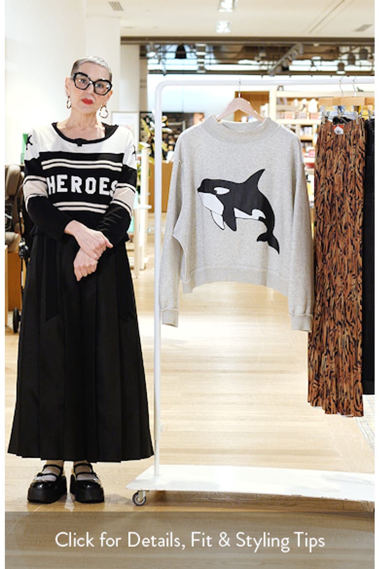Whale Yeah Reversible Graphic Boxy Sweatshirt video