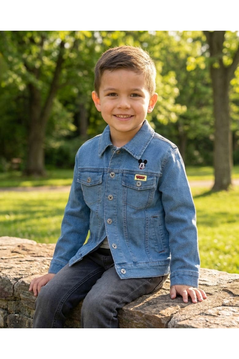 Mickey Mouse Denim Jacket Overalls and Pants, Alternate, color, Mickey Mouse Blue