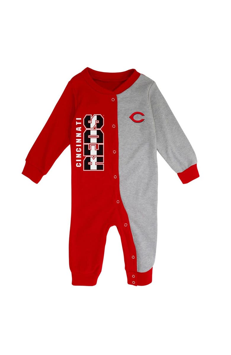 Outerstuff Infant Red/Heather Gray Cincinnati Reds Halftime Sleeper, Alternate, color, Red
