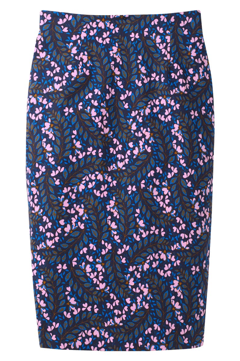 Kensington Stretch Cotton Pencil Skirt, Alternate, color, FLORAL PRINT