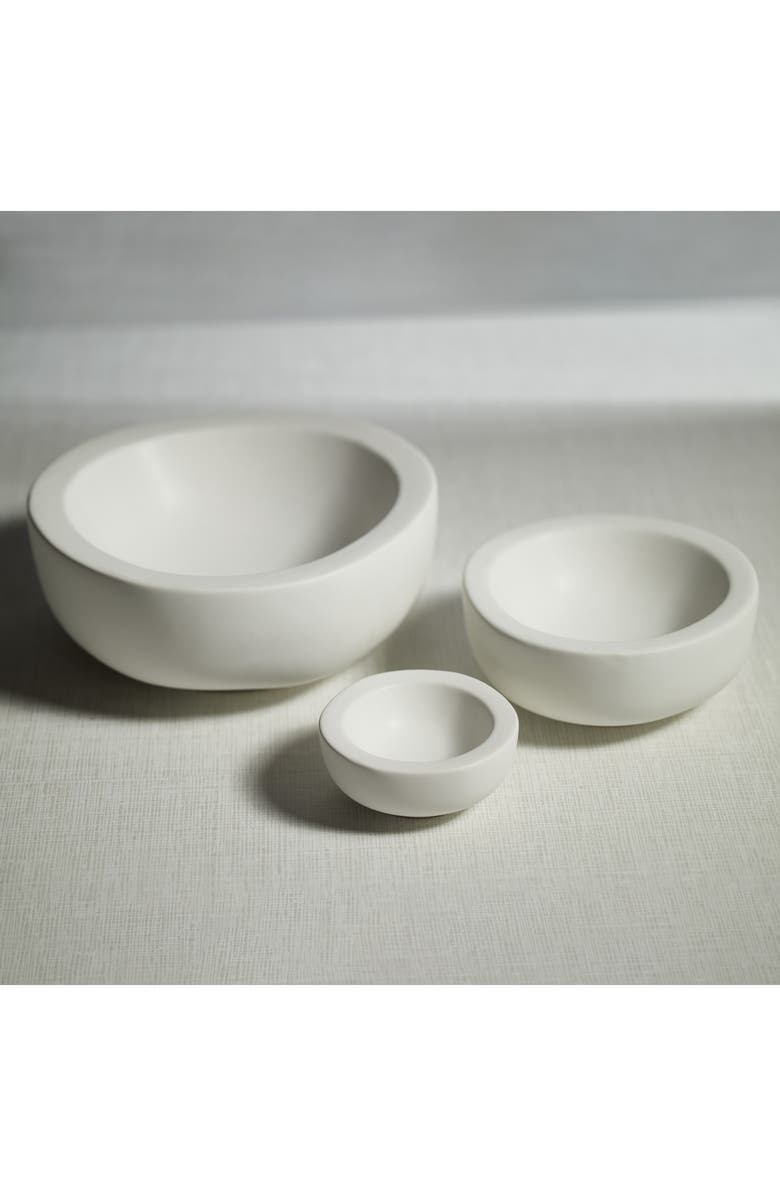 Zodax Modica Set of 4 Organic Shape Bowls, Alternate, color, White