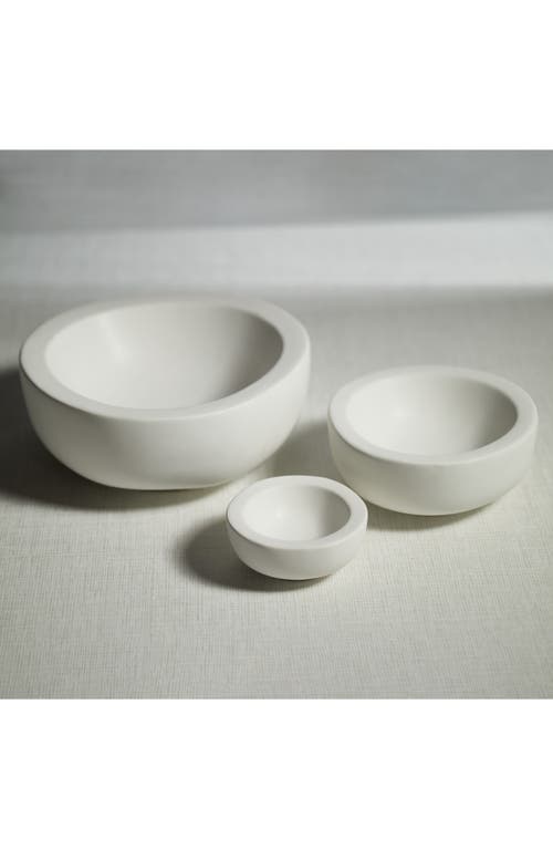 Zodax Modica Set Of 4 Organic Shape Bowls In White