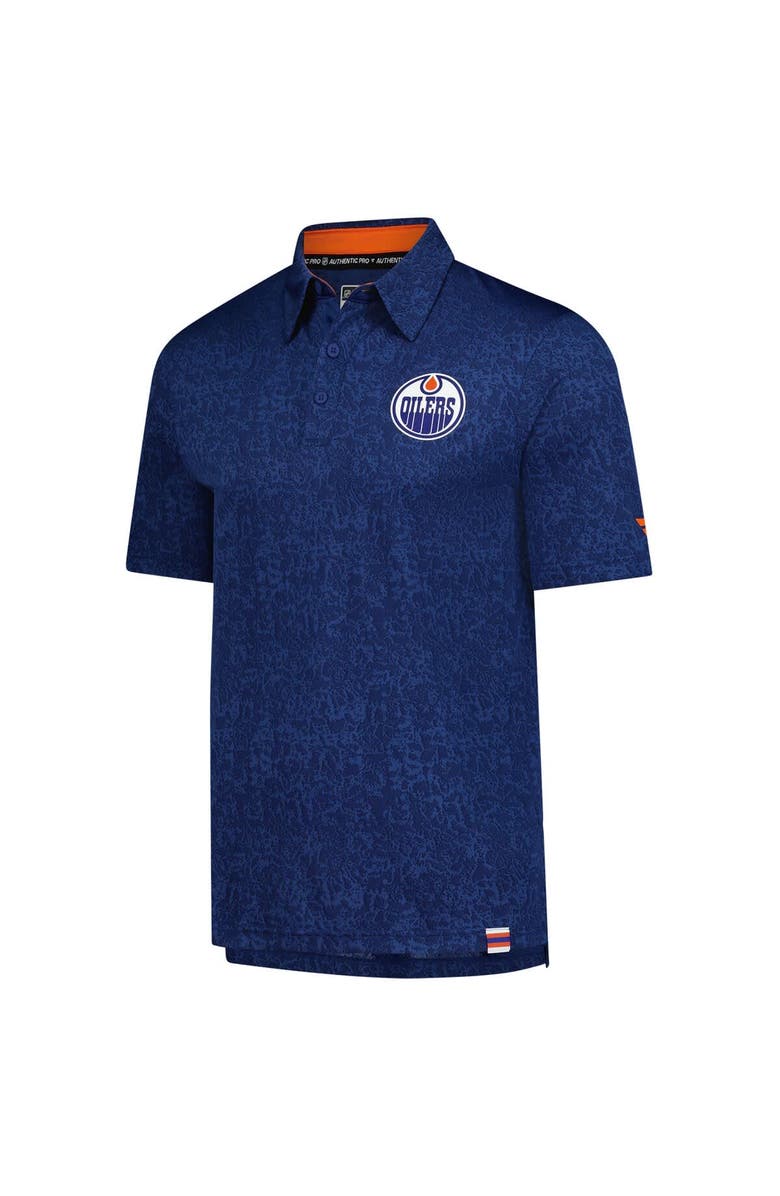 FANATICS Men's Fanatics  Royal Edmonton Oilers Authentic Pro Jacquard Polo, Alternate, color, Royal