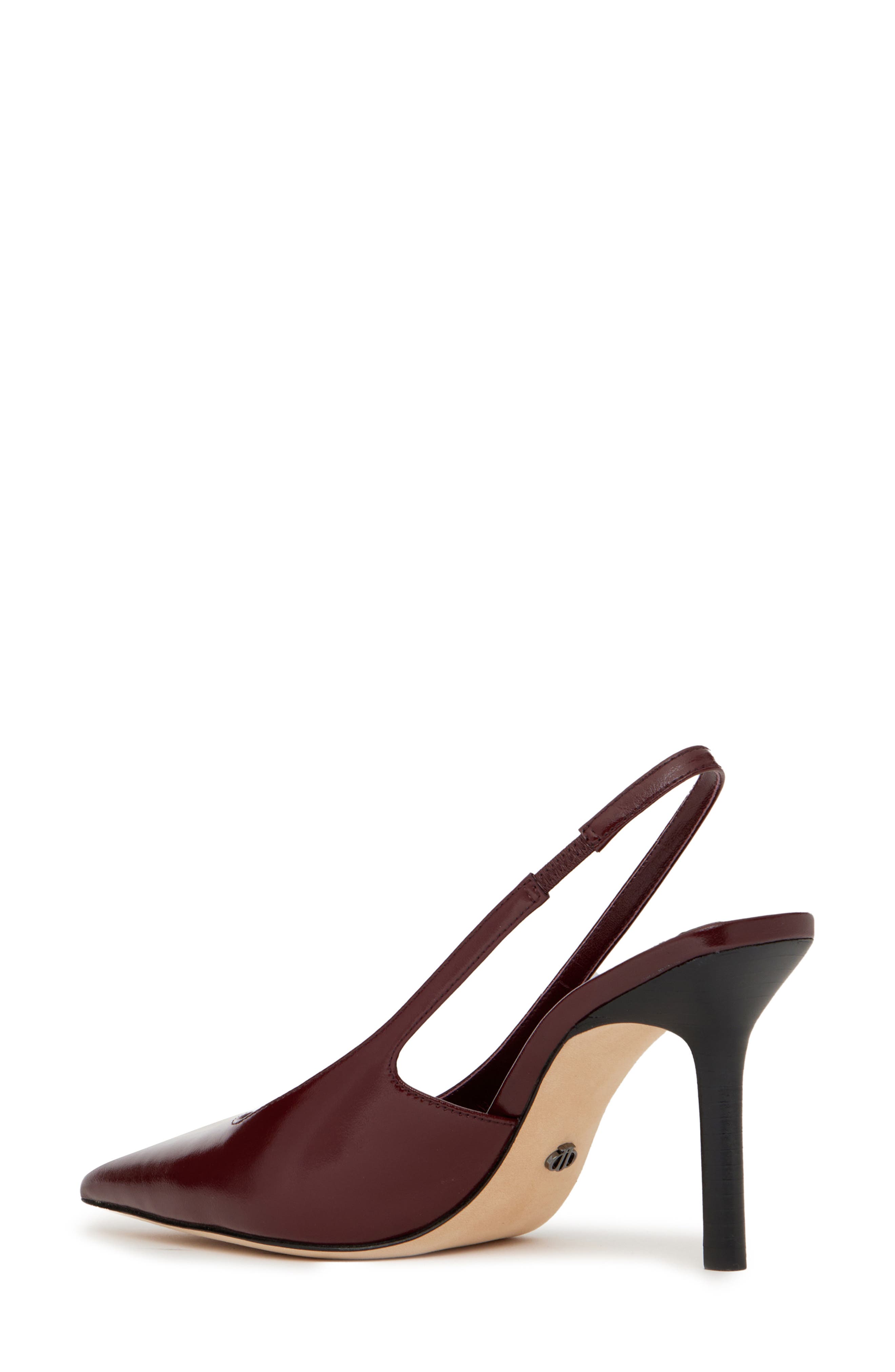 PAIGE Sienna Pointed Toe Slingback Pump, Alternate, color, Cranberry