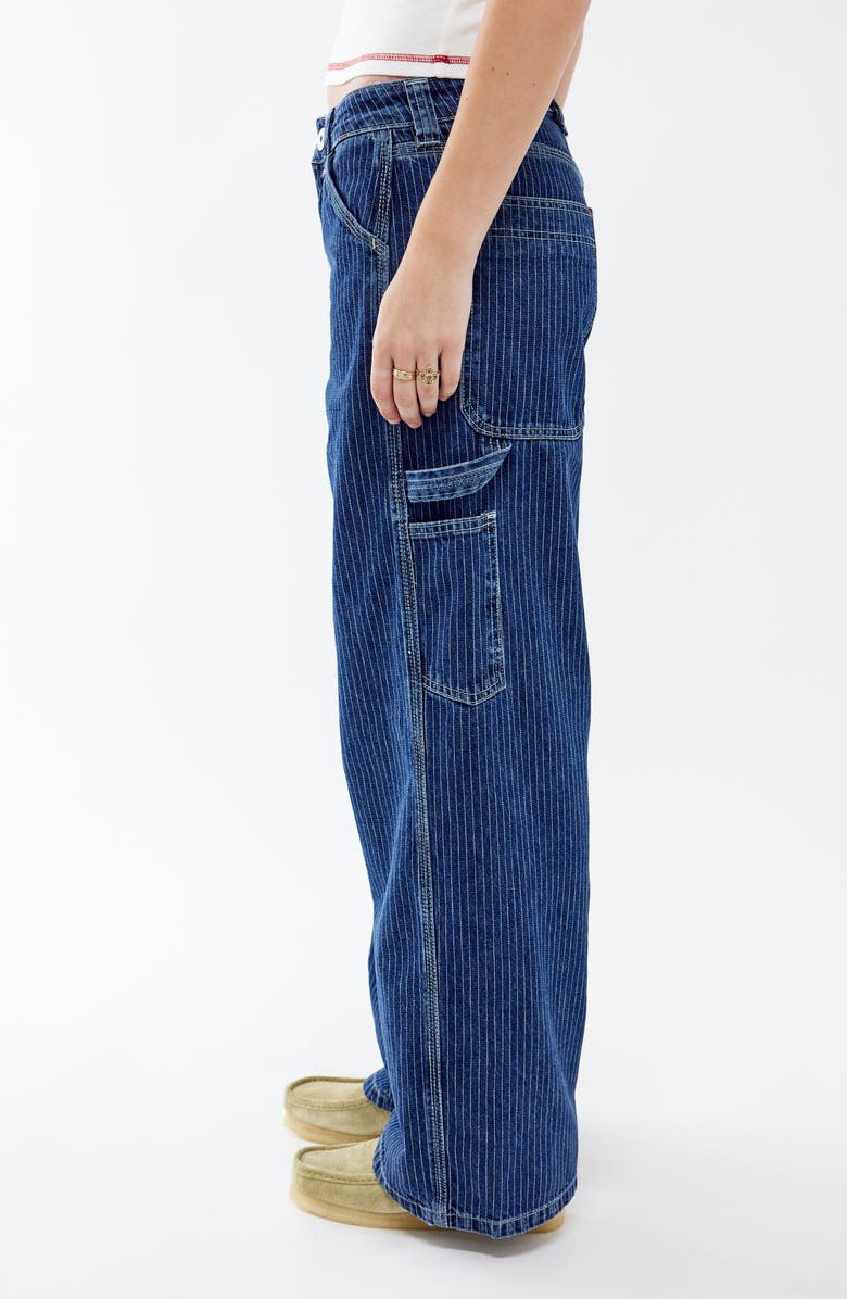 BDG Urban Outfitters Jaya Railroad Stripe Baggy Low Rise Wide Leg Carpenter Jeans, Alternate, color,