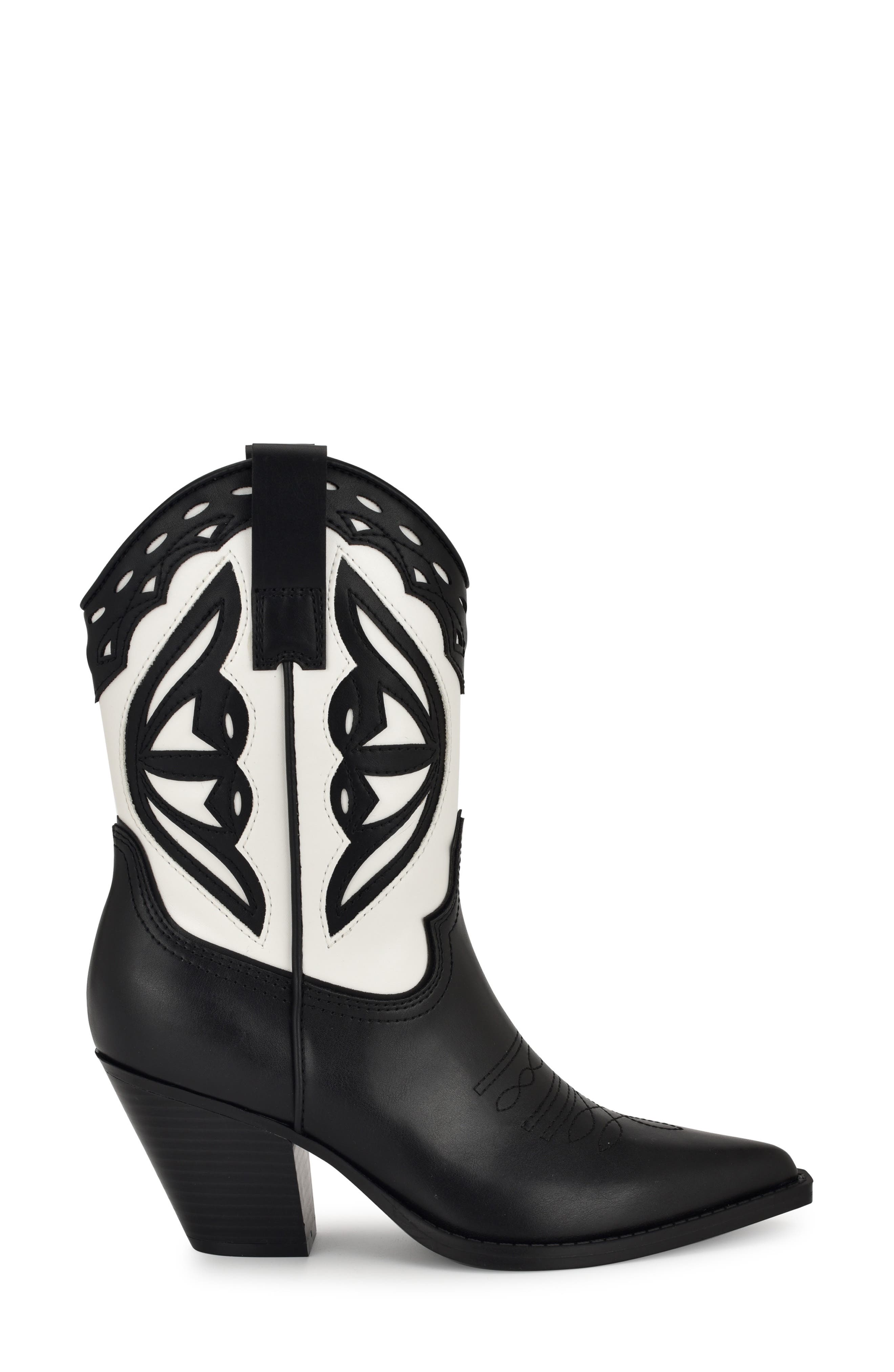 Nine West Puzz Pointed Toe Western Boot, Alternate, color, 