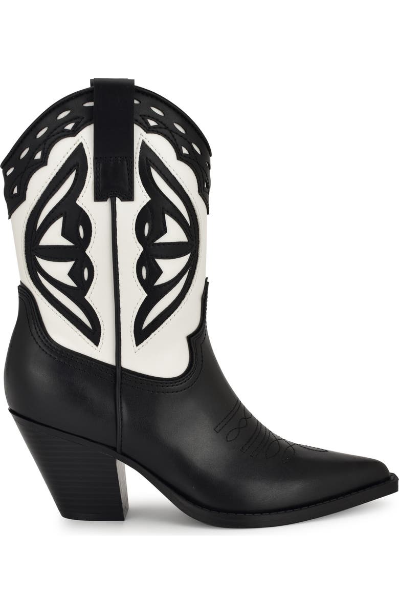 Nine West Puzz Pointed Toe Western Boot, Alternate, color,