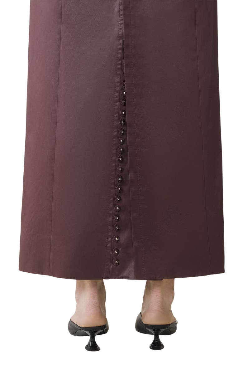 Straight Skirt In Cotton And Viscose, Alternate, color, Mocha