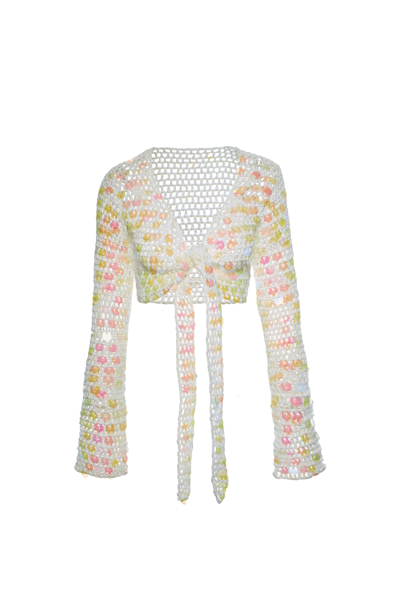 SPARKL SIREN TIE TOP, Main, color, White