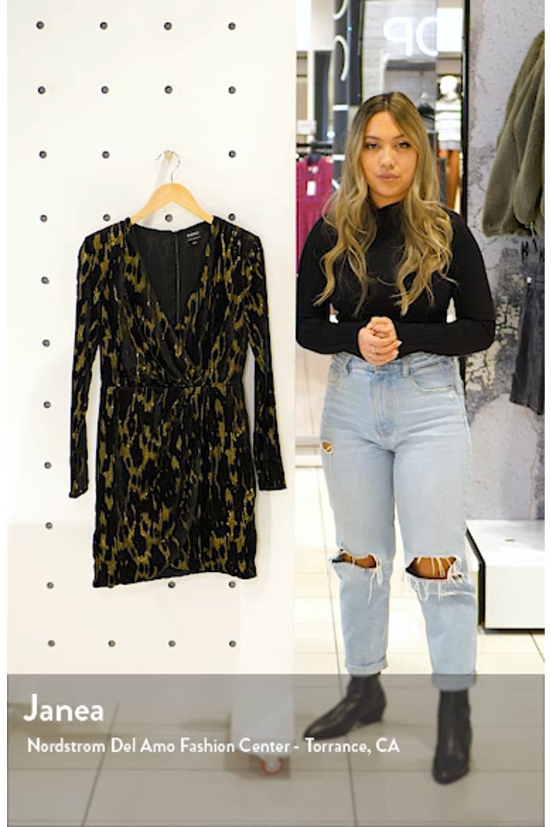 Ariela Metallic Long Sleeve Mini Dress video