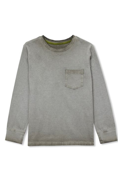 Boys Long Sleeve Washed Pocket Shirt