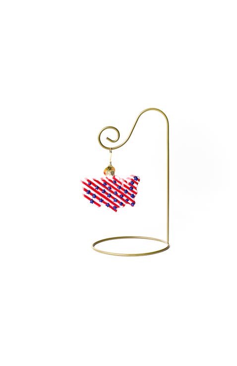 Stars and Stripes Shaped Ornament with Gold Stand